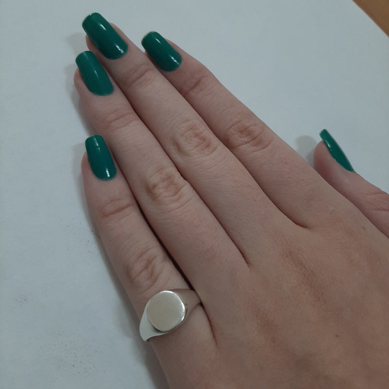 Anel De Prata 925 Sólido Feminino Arredondado - Exclusivo