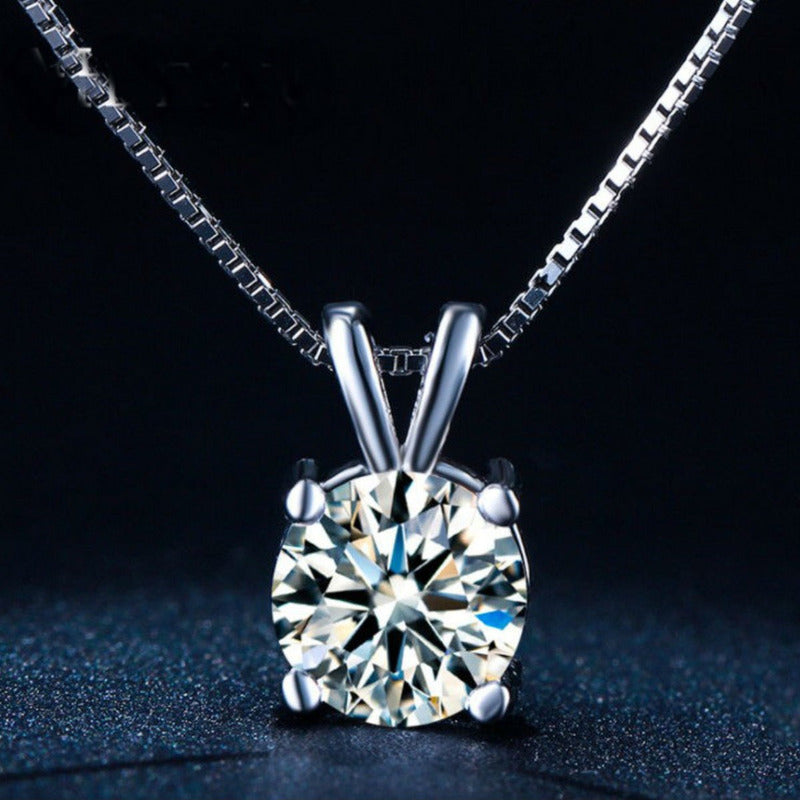 Colar Ponto De Luz Prata 925 Zirconia