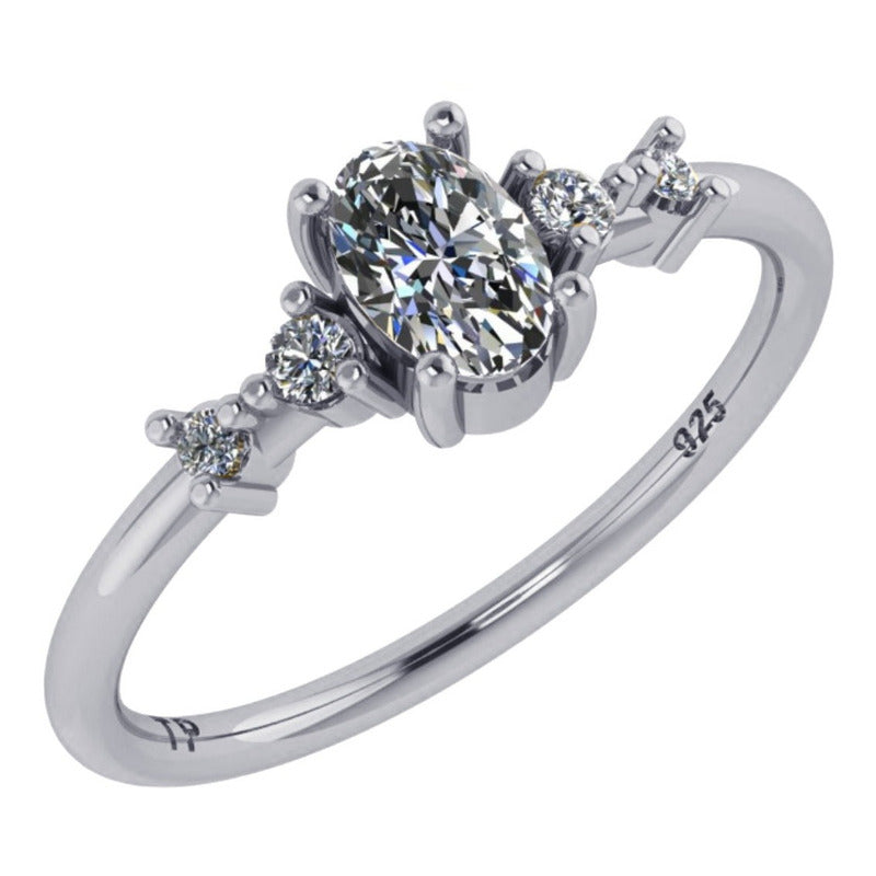 Anel London Zirconia Pura Prata 925 - Exclusivo
