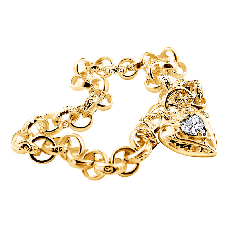 Pulseira Prata 925 Dourada 18k Elo Português - Exclusiva