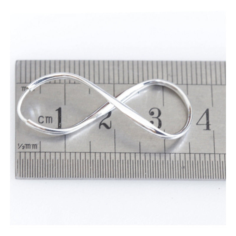Argola Brinco Pequena Infinito Prata 925 - 3,8cm Feminina