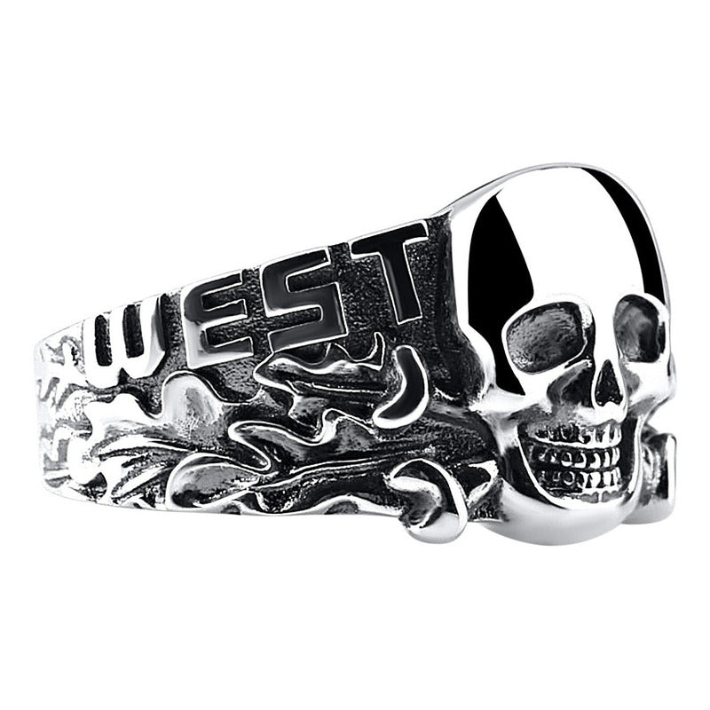Anel Caveira Pura Prata 925 Masculino - Tamanhos Exclusivos
