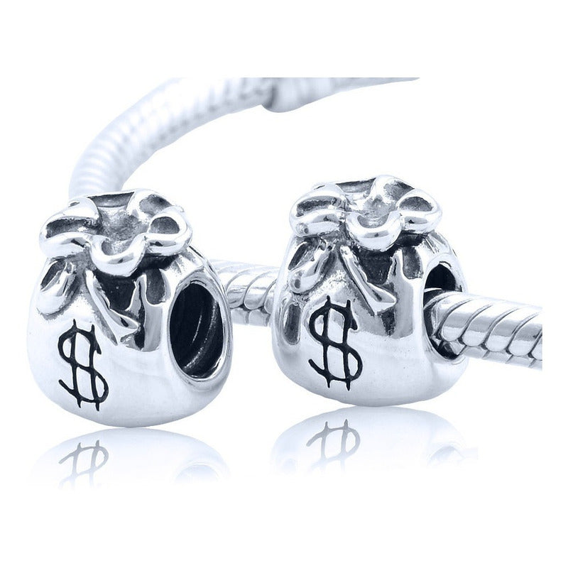 Charm Berloque Prata 925 Saco De Dinheiro - Exclusivo