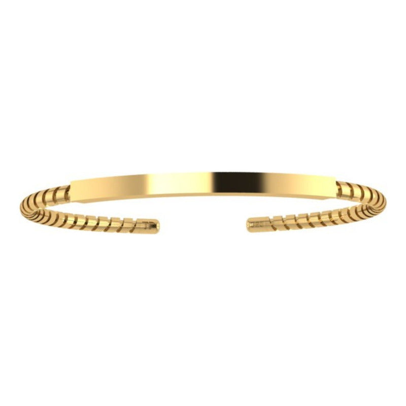 Pulseira Bracelete Torcido Prata 925 Dourada 18k - Unissex