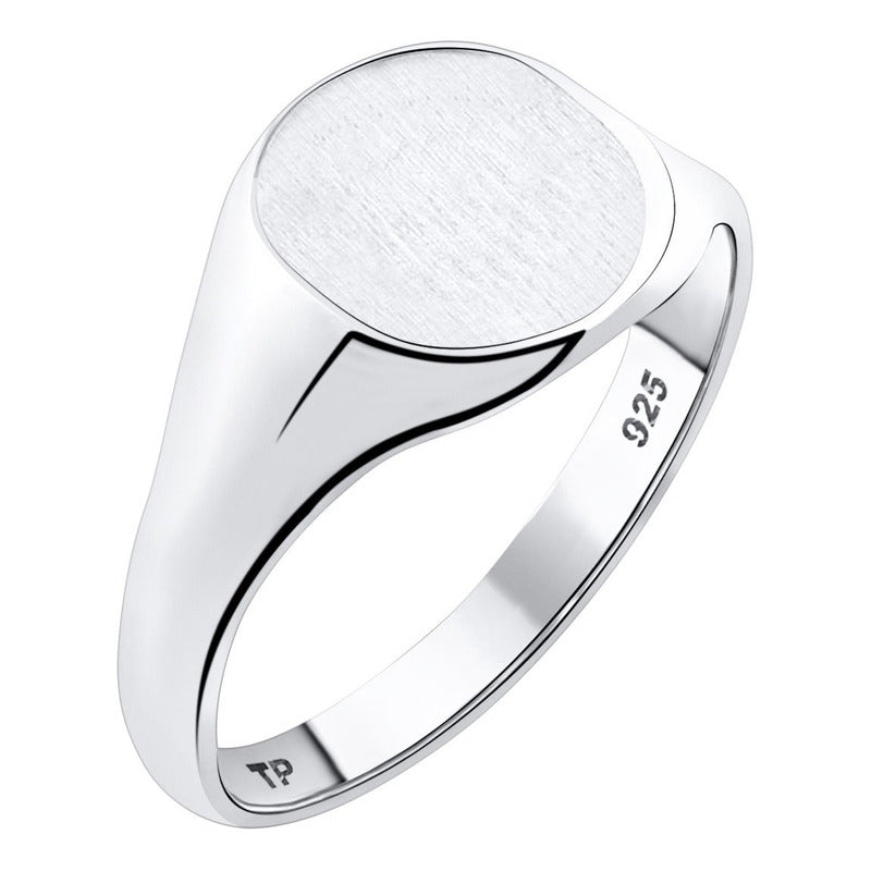 Anel De Prata 925 Sólido Masculino Arredondado - Exclusivo