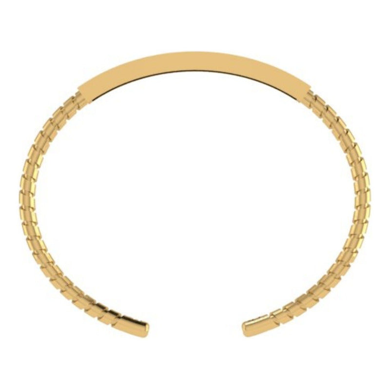 Pulseira Bracelete Torcido Prata 925 Dourada 18k - Unissex