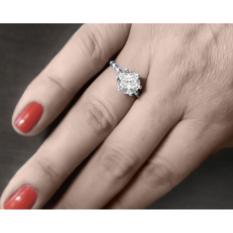 Anel Solitáro Pura Prata 925 Zirconia - Exclusivo