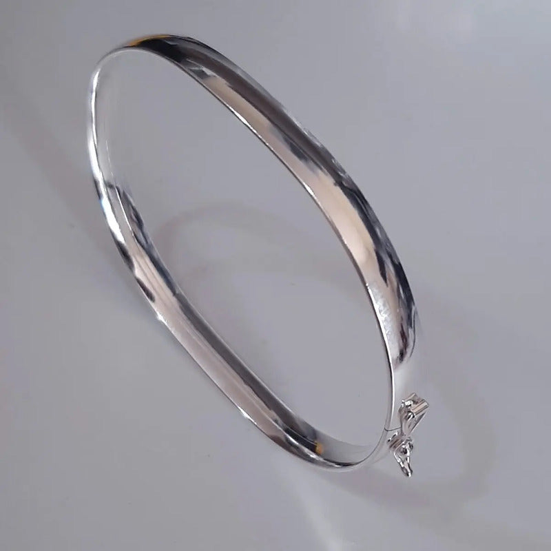 Pulseira Bracelete Rígido Pura Prata 925 - Largo Feminino 65 Cm 20 Cm