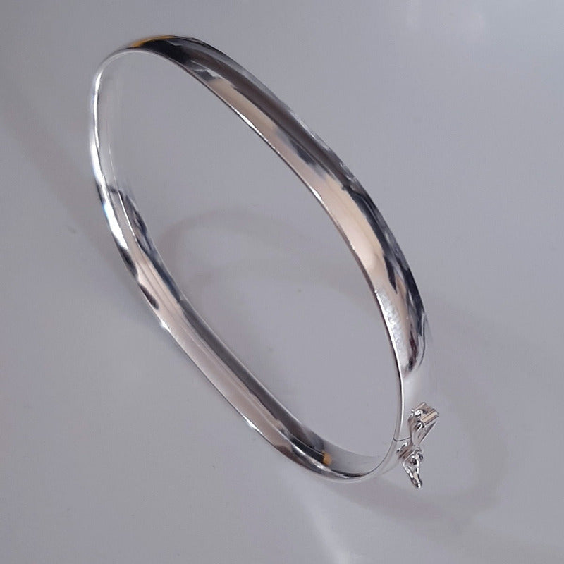 Pulseira Bracelete Rígido Pura Prata 925 - Largo Feminino