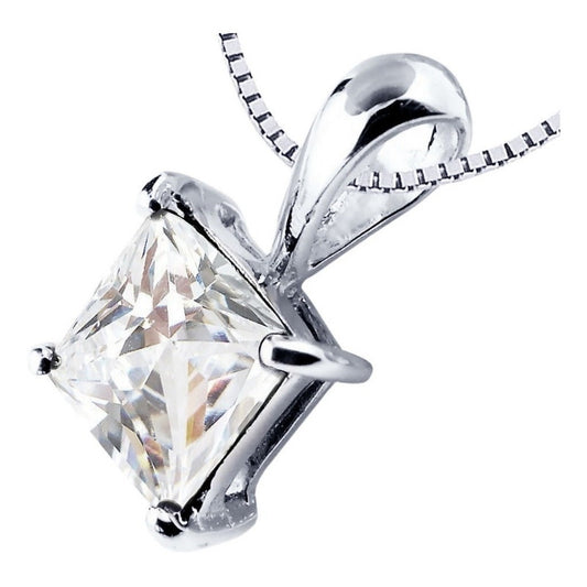 Colar Carré Prata 925 Zirconia