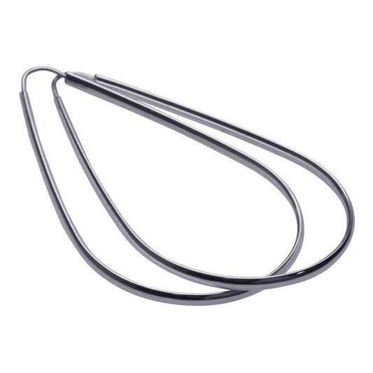 Argola Brinco Média Gota Prata 925- 5cm - Melhor Valor