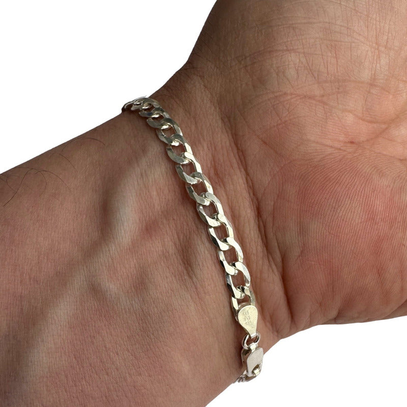 Pulseira Prata 925 Grumet Maciça - 5mm