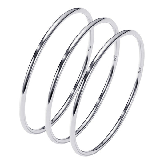 3 Anéis Fio Redondo Prata 925 Aliancinha Melhor Valor