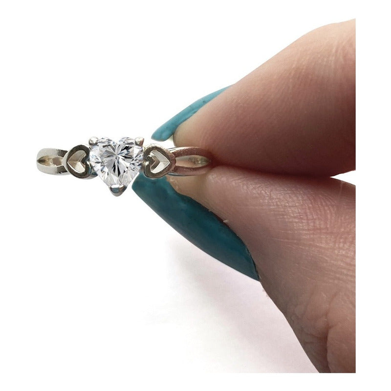 Pure 925 Silver Ring Eternal Heart Zirconia - Exclusive