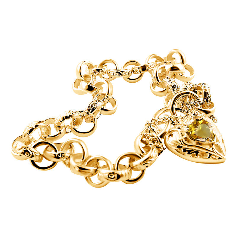 Pulseira Prata 925 Dourada 18k Elo Português - Exclusiva