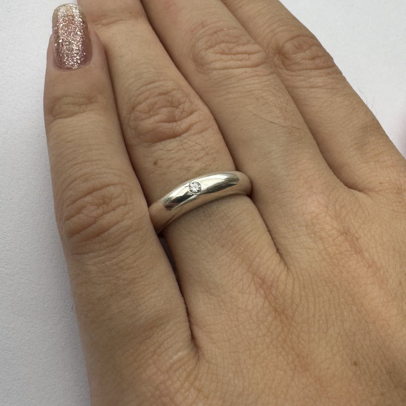 Zirconia Bombe Ring Pure 925 Silver - Exclusive