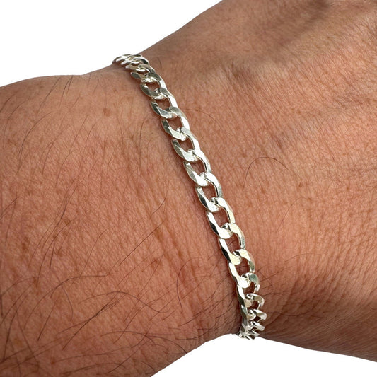 Pulseira Prata 925 Grumet Maciça - 5mm