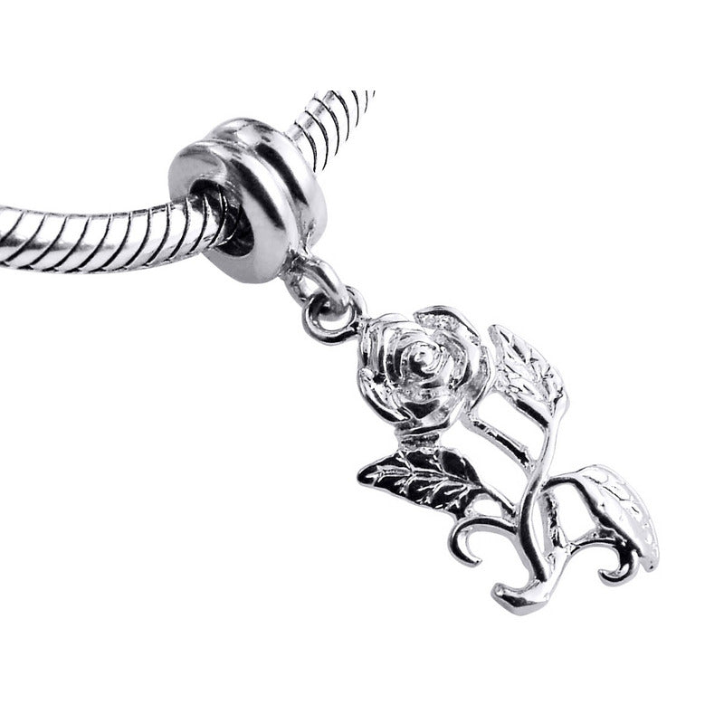 Berloque Rosa Pura Prata 925 - Exclusivo