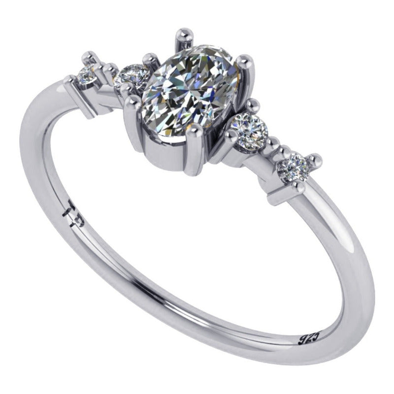 Anel London Zirconia Pura Prata 925 - Exclusivo