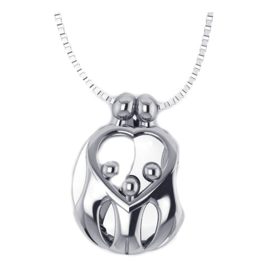 Colar Família Pais 3 Filhos (as) De Prata 925 - Exclusivo