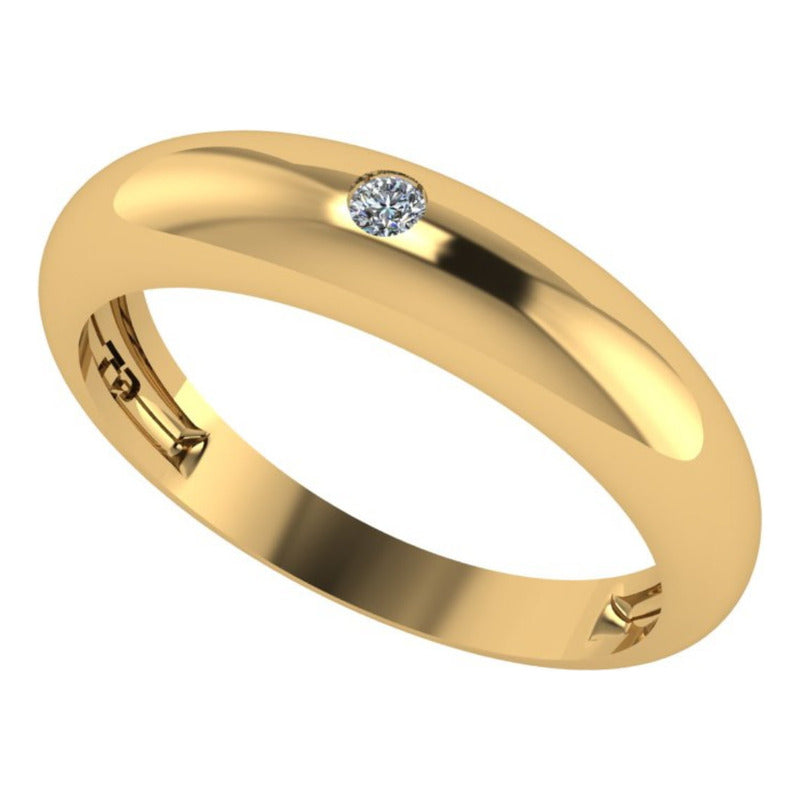 Anel Zircônia Bombe Prata 925 Dourada 18k - Feminina
