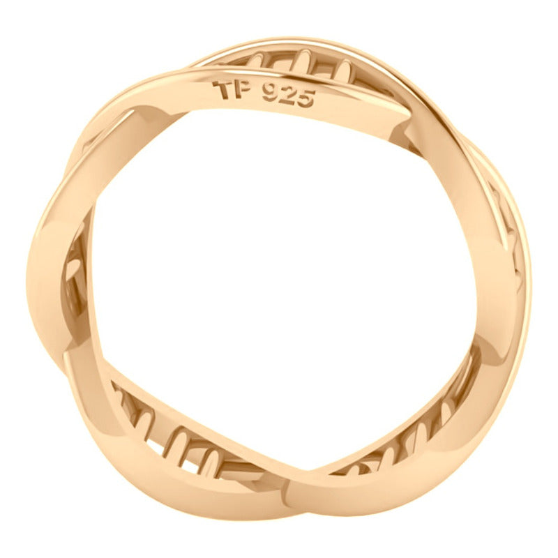 Anel Dna Genoma Biologia Prata 925 Dourada Ouro 18k