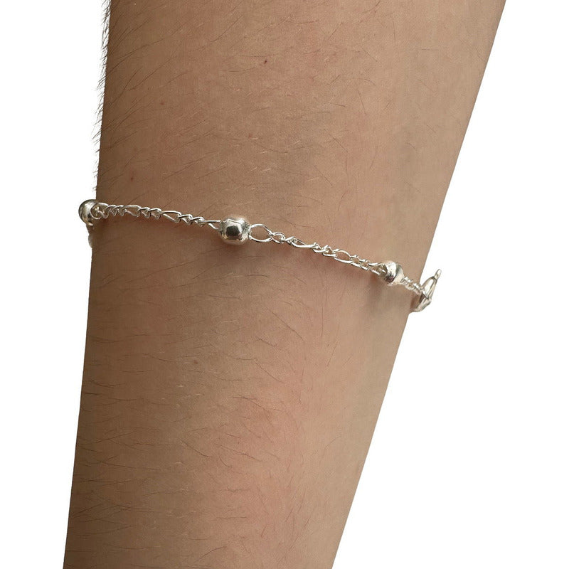 Pulseira Prata 925 Bolinha 3mm - Feminina
