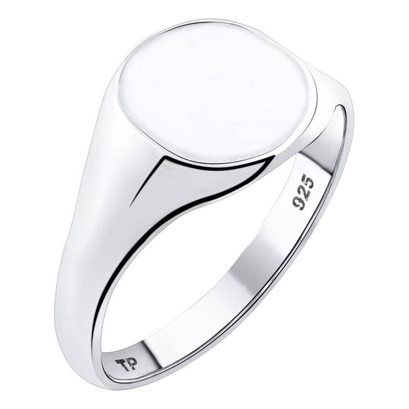 Anel De Prata 925 Sólido Feminino Arredondado - Exclusivo