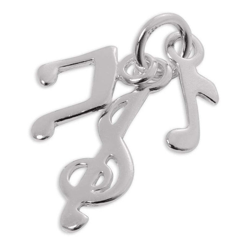 Pingente Prata 925 Notas Musicais - Exclusivo