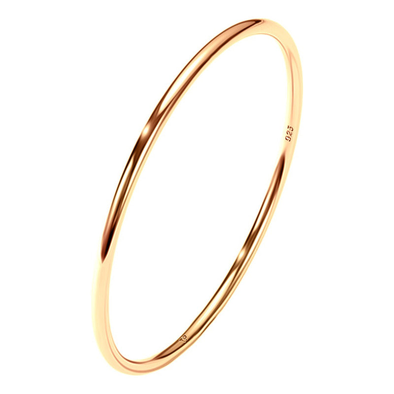 Anel Fio Redondo Aliancinha Prata 925 Dourada Ouro 18k