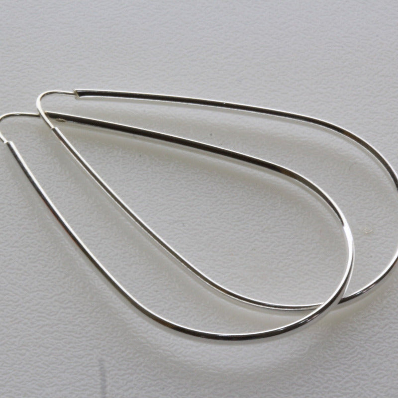 Argola Brinco Média Gota Prata 925- 5cm - Melhor Valor