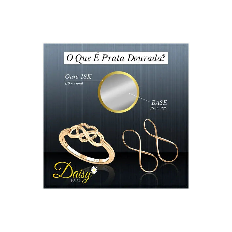 Anel Claddagh Clássico Prata 925 Dourada 18k- Unissex