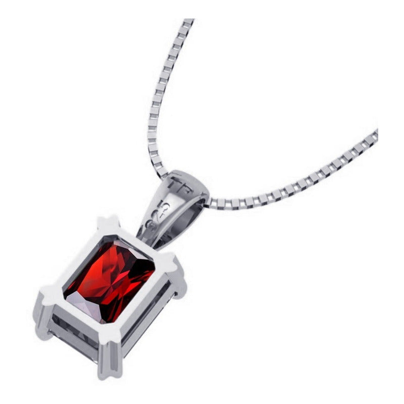 Colar Prata 925 Granada Retangular - Corrente Veneziana