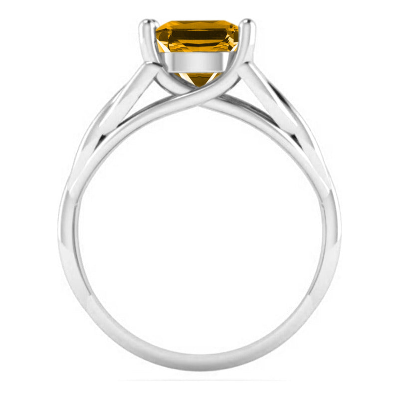 Anel Prata 925 Celta Knot Trinity Citrino - Feminino