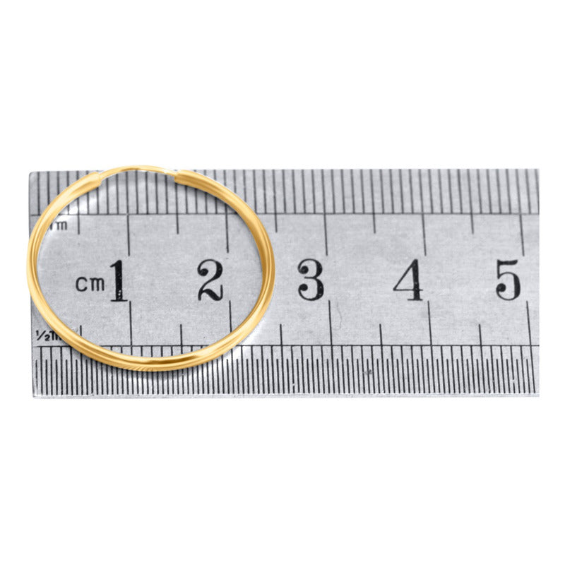 Brinco Argola 22mm Prata 925 Dourada 18k - Redonda