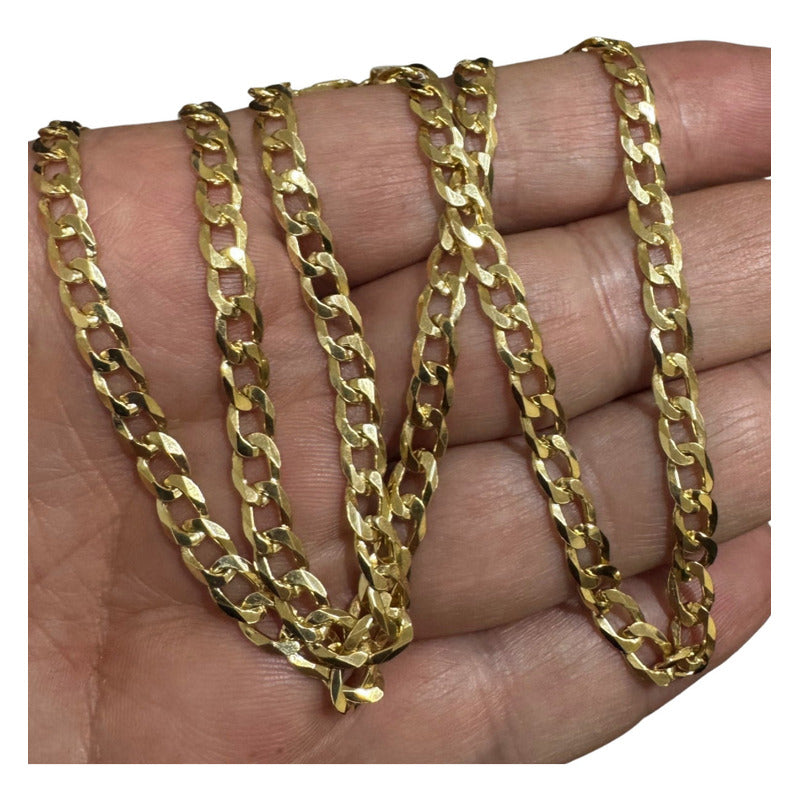 Corrente Grumet 60cm Prata 925 Dourada 18k - Masculina
