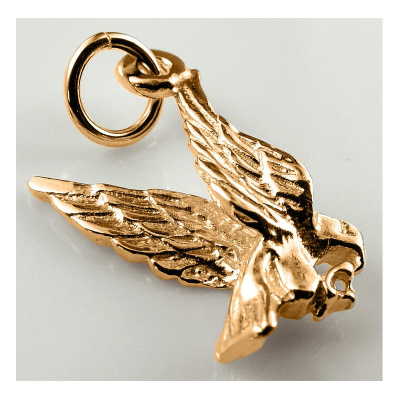 Pingente Águia De Prata 925 Dourada 18k - Exclusivo