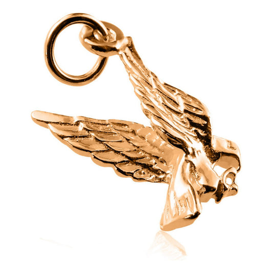 Pingente Águia De Prata 925 Dourada 18k - Exclusivo