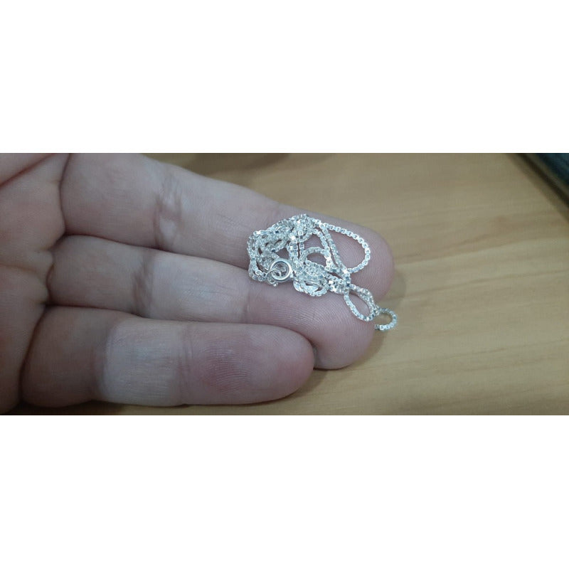 Corrente Prata 925 Veneziana - 45cm Ideal Para Pingentes