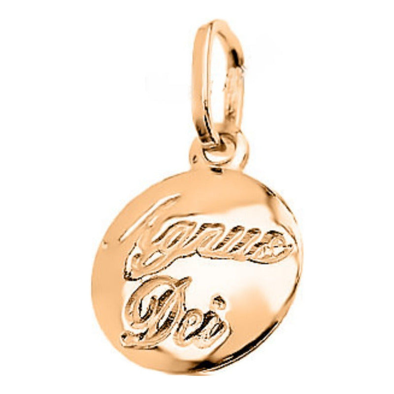 Bracelete Rígido Prata 925 Dourado 18k - Agnus Dei