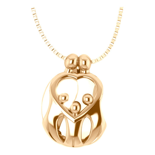 Colar Família Pais E 3 Filhos (as) Em Prata 925 Dourada 18k