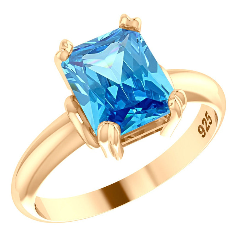 Kit de Anillo y Collar Vintage en Plata 925 y Oro 18k - Topacio