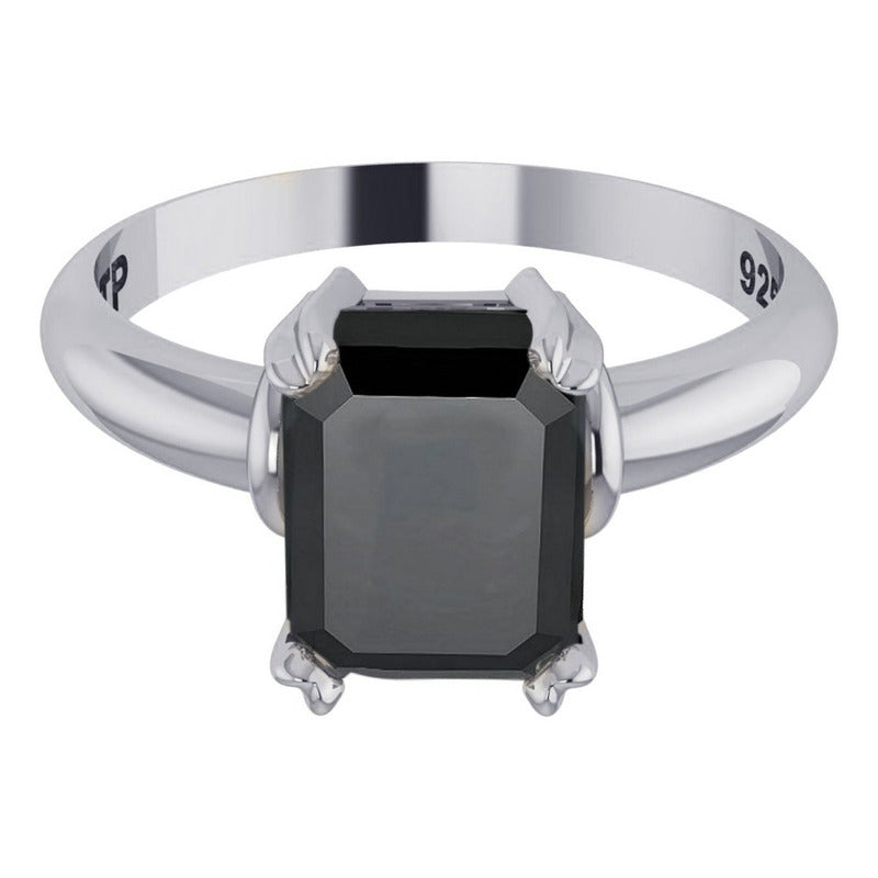Anel Black Onix Natural De Pura Prata 925 Vintage- Exclusivo - Compre Joias Direto Da Fábrica E Economize Dinheiro