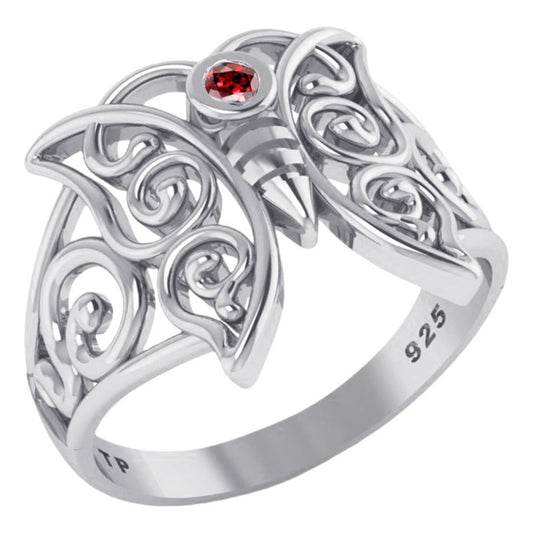 Anel Borboleta Celta Pura Prata 925 Granada - Exclusivo