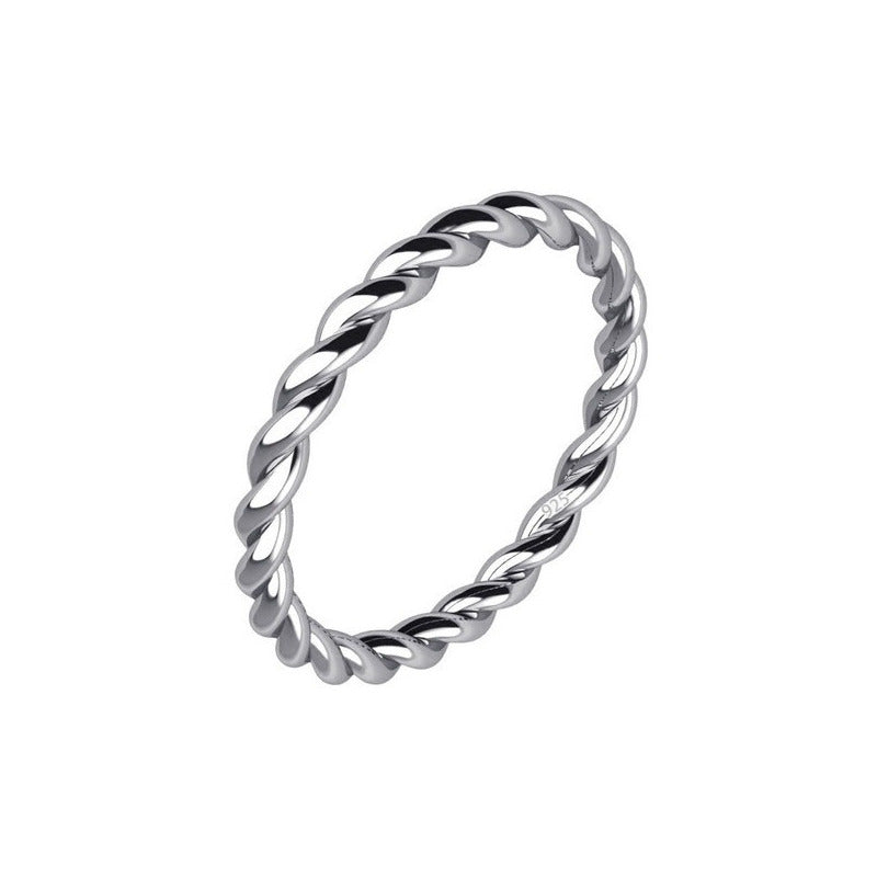 Twisted 925 Silver Ring - With Warranty Certificate - Buy Jewelry Direct From The Factory And Save Money