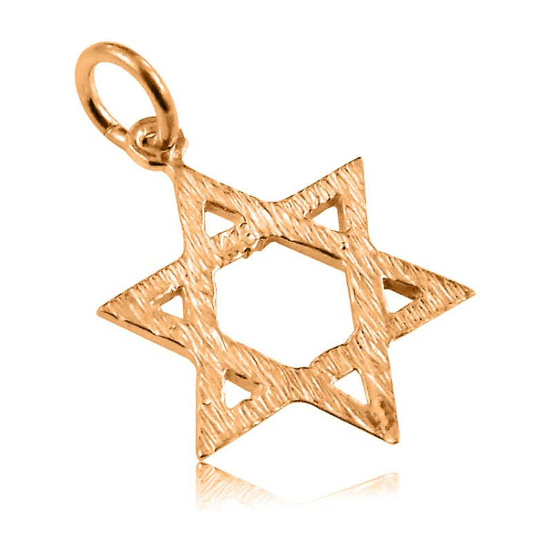 Pingente Estrela De David De Prata 925 Dourada 18k