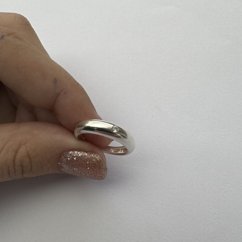 Zirconia Bombe Ring Pure 925 Silver - Exclusive