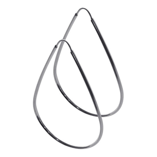 Argola Brinco Média Gota Prata 925- 5cm - Melhor Valor