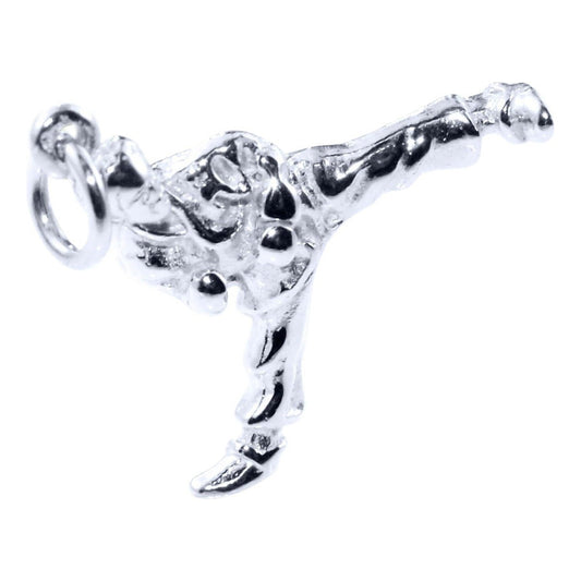 Pingente Pura Prata 925 Lutador De Taekwondo - Exclusivo