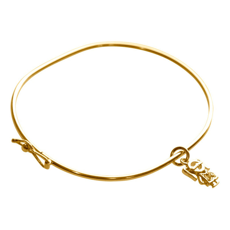 Pulseira Bracelete Rígido Prata 925 Dourada 18k - Menina